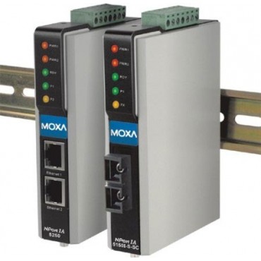 NPort IA5150/5250 Series MOXA 1 and 2-port serial device servers for industrial automation